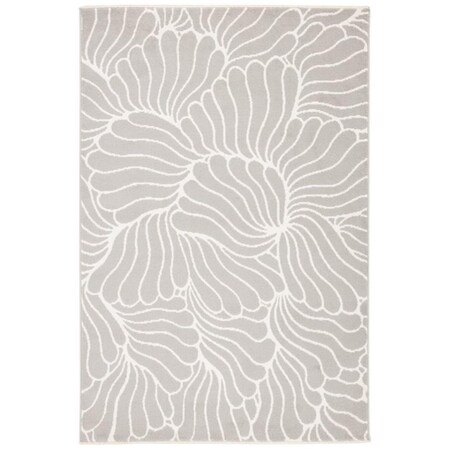 Safavieh 4 ft. 5 in. x 6 ft. 5 in. Pyramid Contemporary Rectangle Power Loomed Rug - Gray & Ivory PYR264F-4